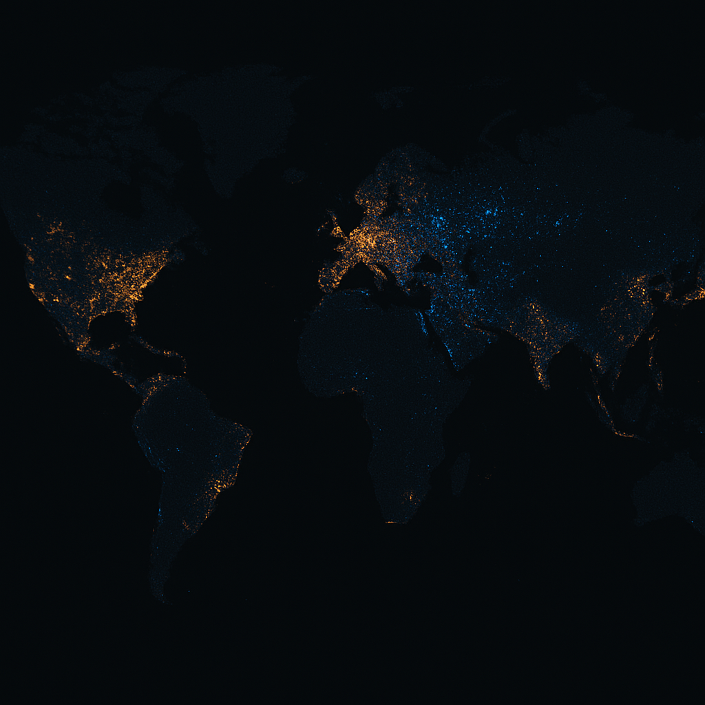 World map showing live hospitality activity across cities
